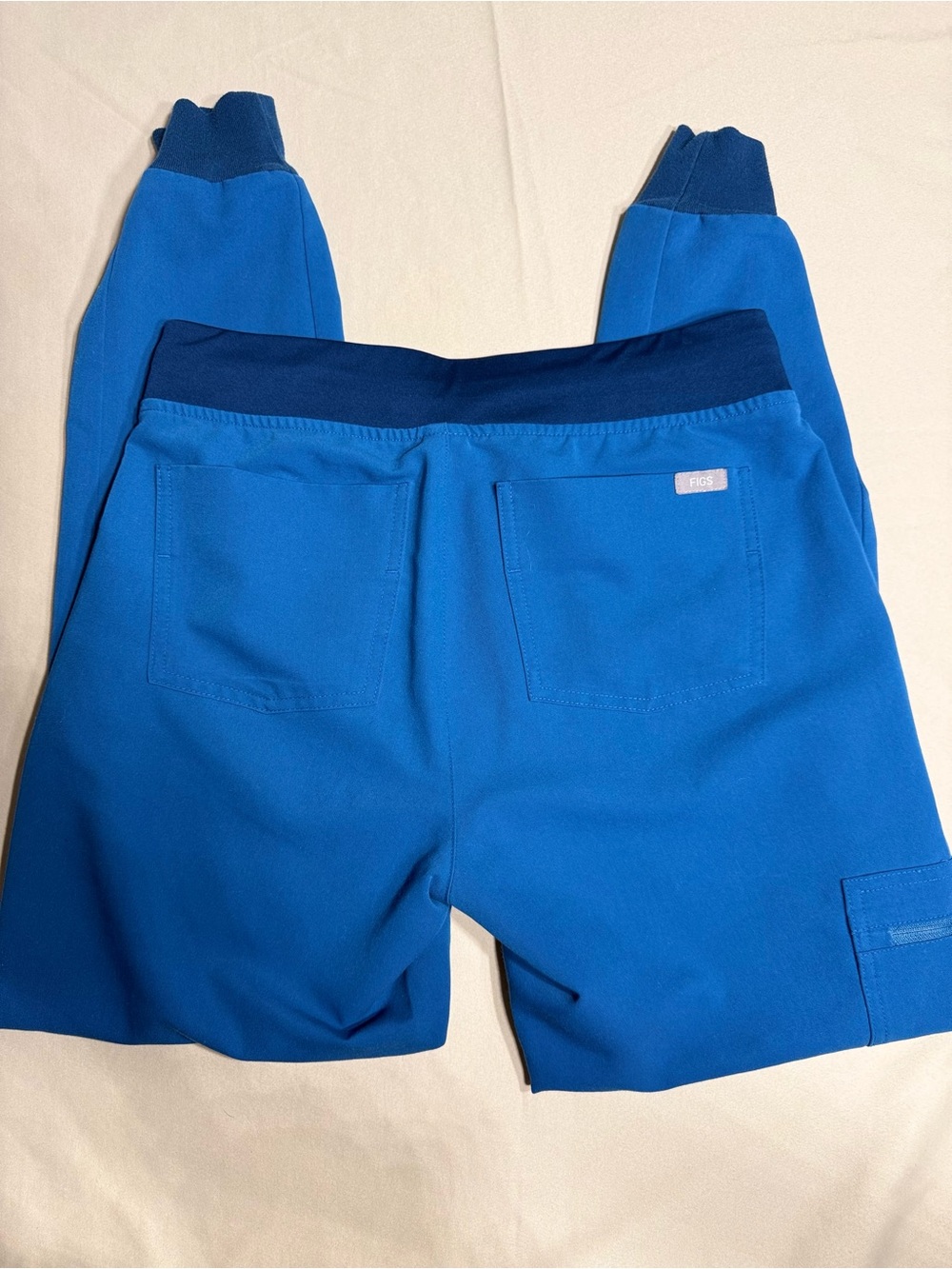 FIGS Zamora High Waisted 6-Pocket Classic Fit Jogger Scrub Pants Alps Blue XSR - Picture 5 of 6